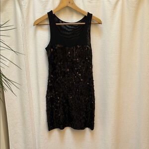 Express Black Sequin Dress